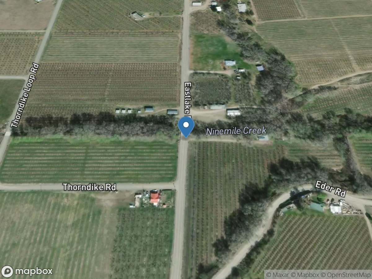 Ninemile Creek at Eastlake Road near Oroville, WA location