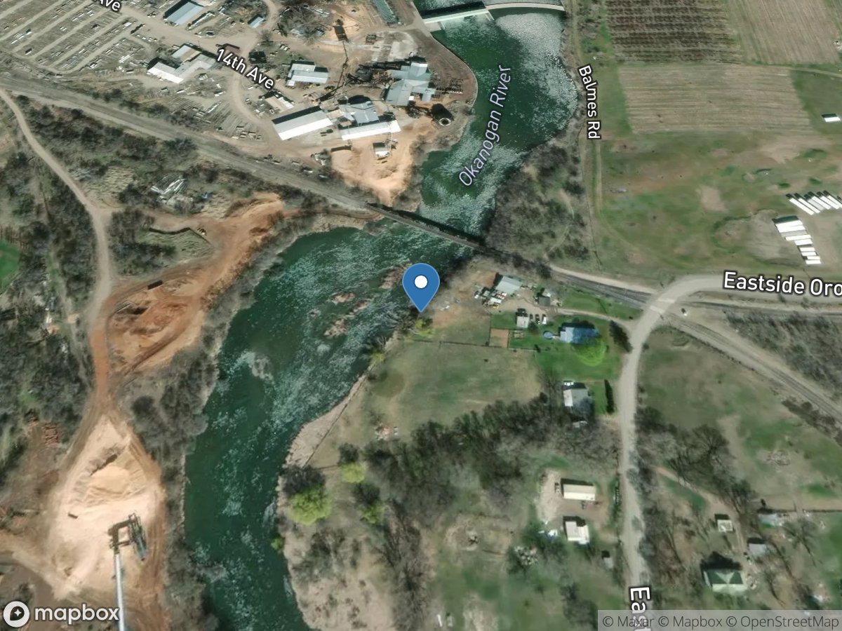 Okanogan River at Oroville, WA location