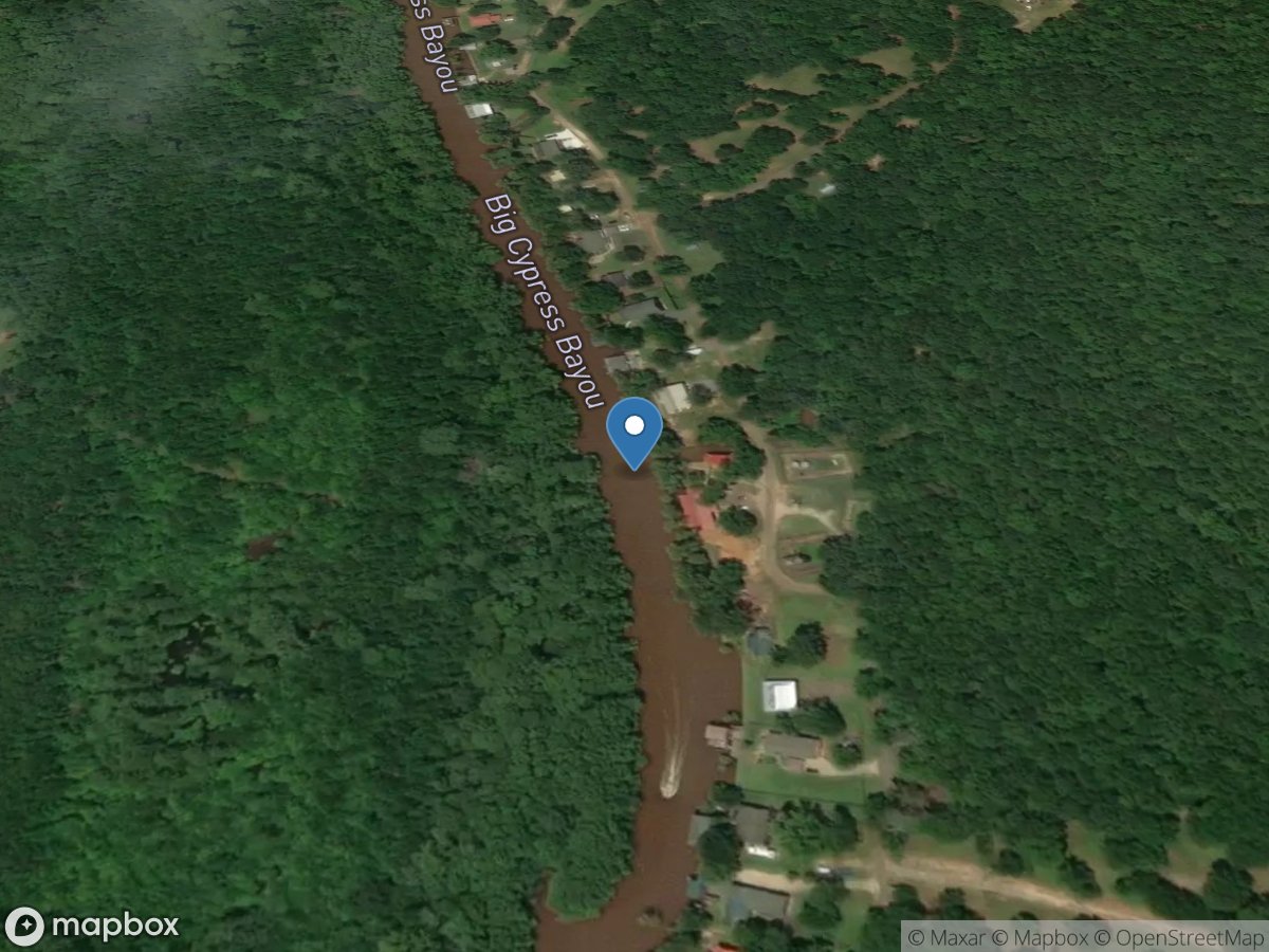 Big Cypress Creek above SH 43 near Karnack, TX location
