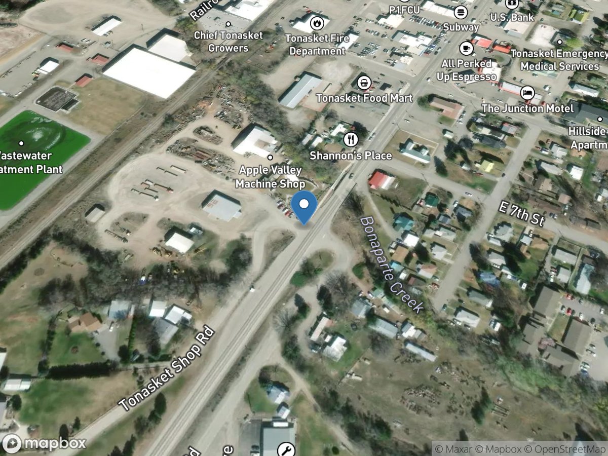 Bonaparte Creek at Tonasket, WA location