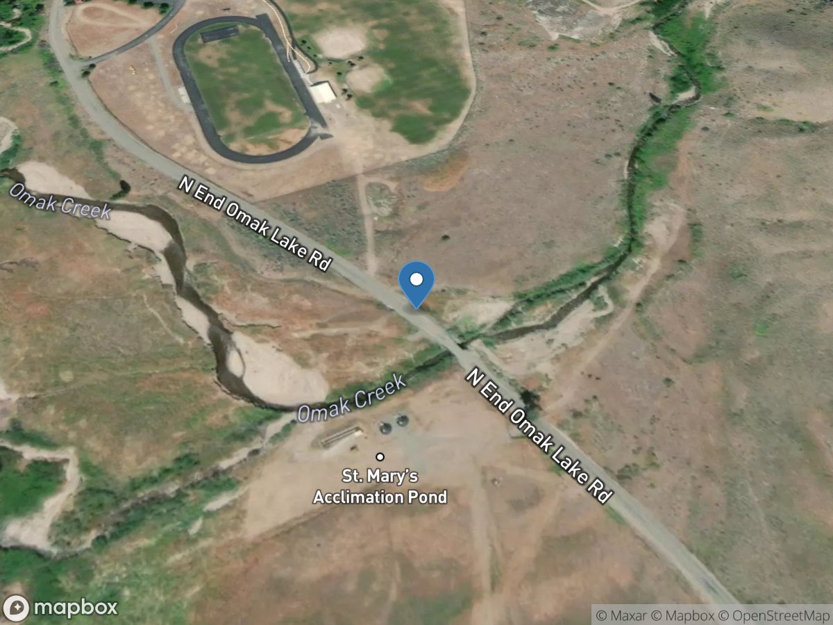 Omak Creek near Omak, WA location