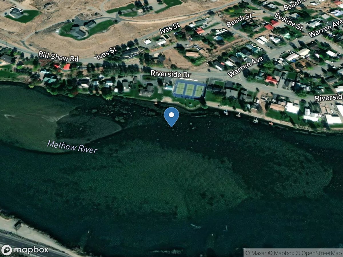 Methow River at Pateros, WA location