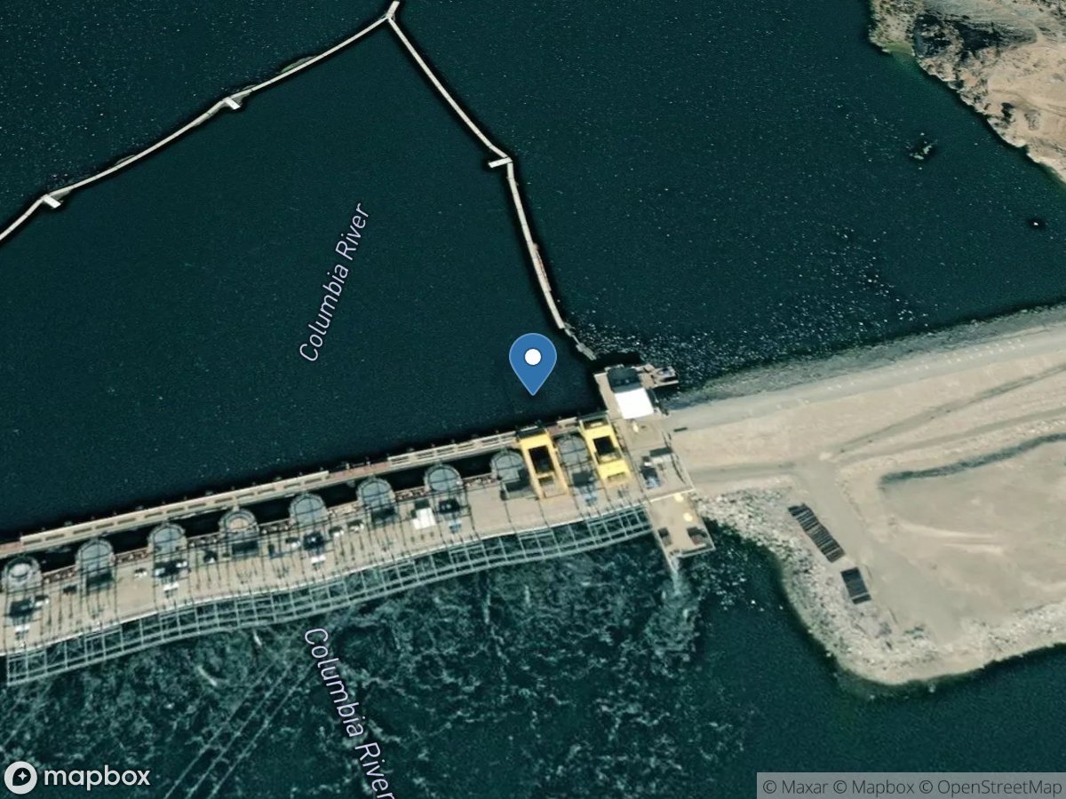 Wells Powerplant Headwater near Pateros, WA location