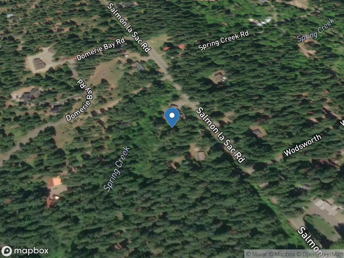 Spring Creek at Salmon LA Sac Road near Lakedale, WA location