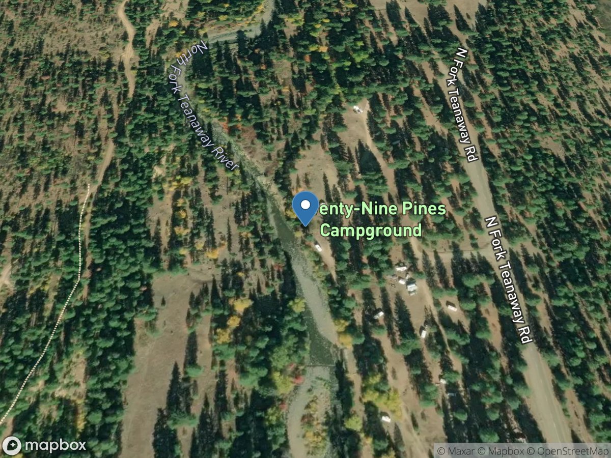 N.f. Teanaway River at 29 Pines Campground, WA location