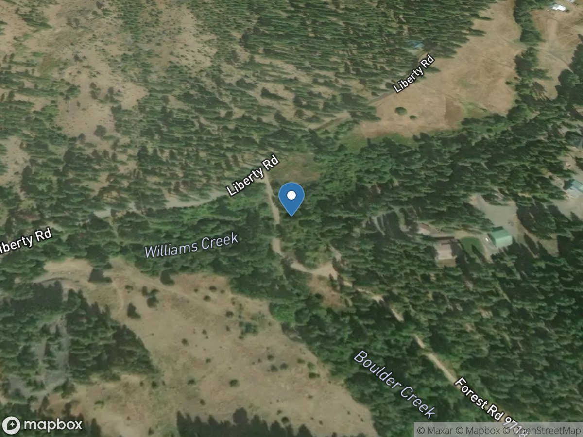 Williams Creek above Boulder Creek near Liberty WA location