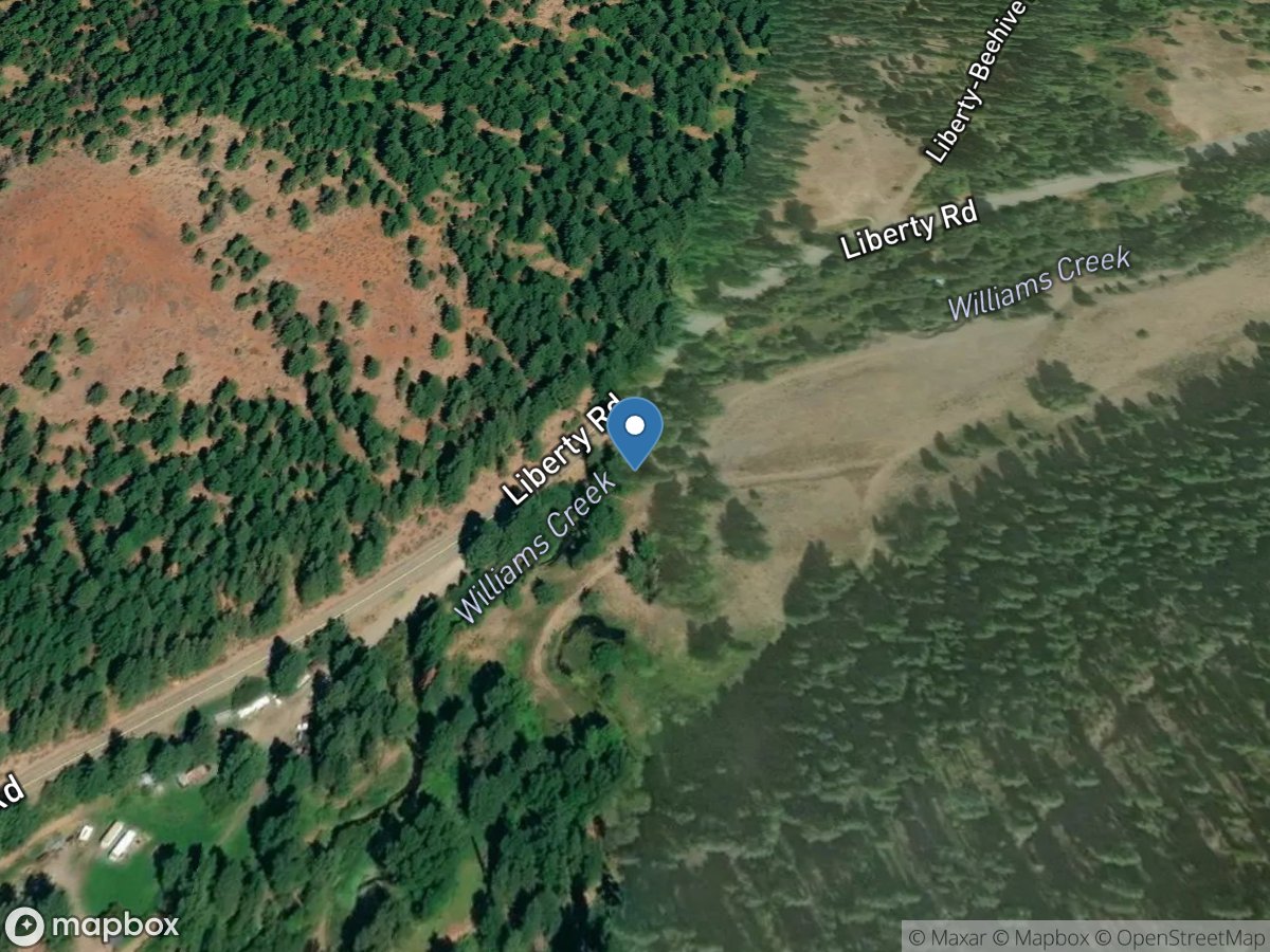 Williams Creek below Lion Gulch near Liberty, WA location