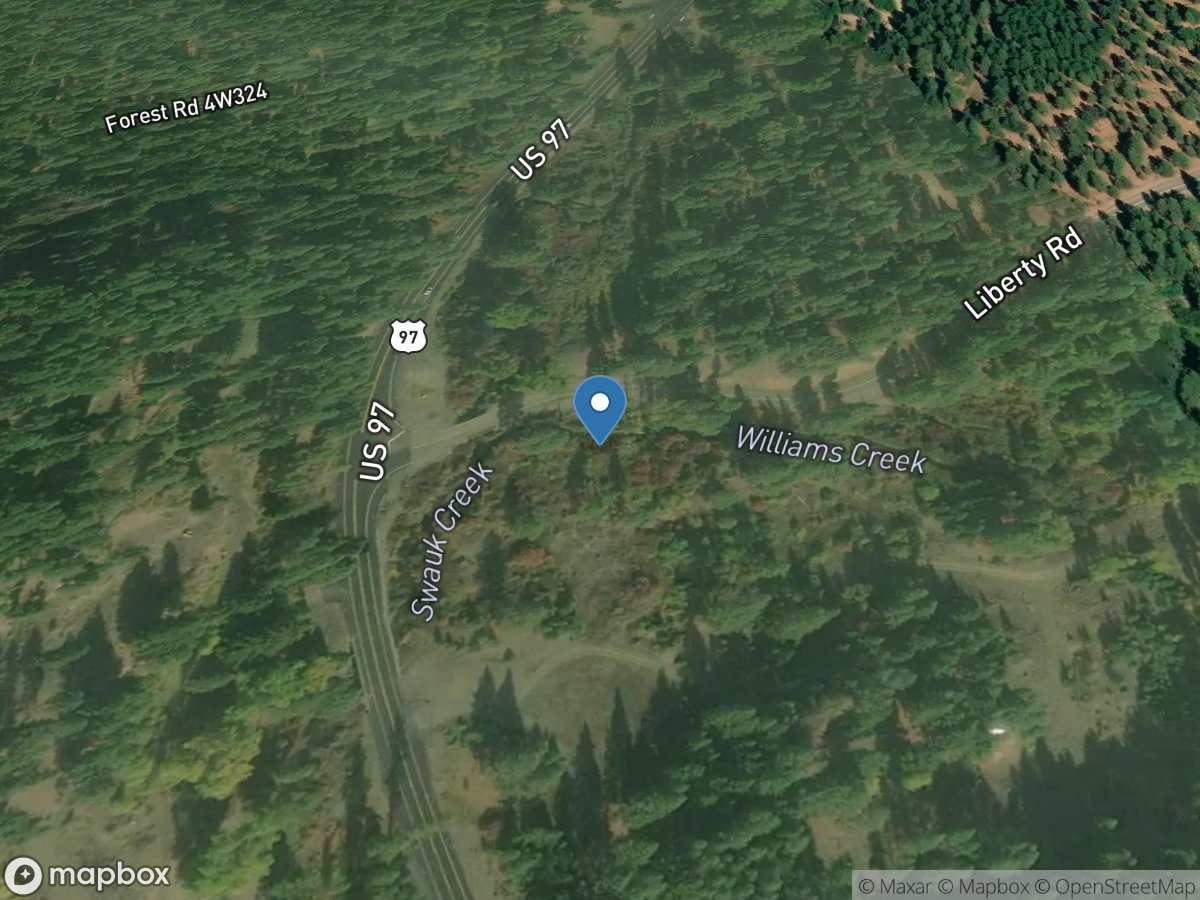 Williams Creek near Liberty, WA location