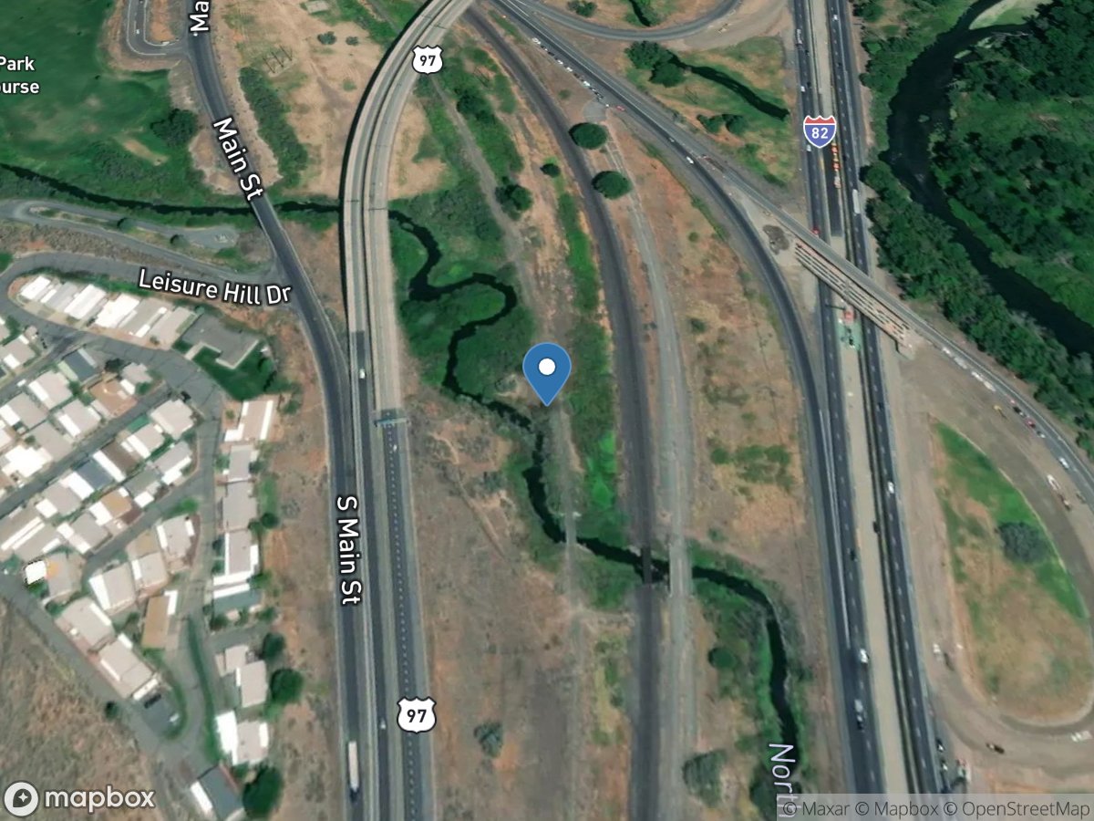 Ahtanum Creek at Union Gap, WA location