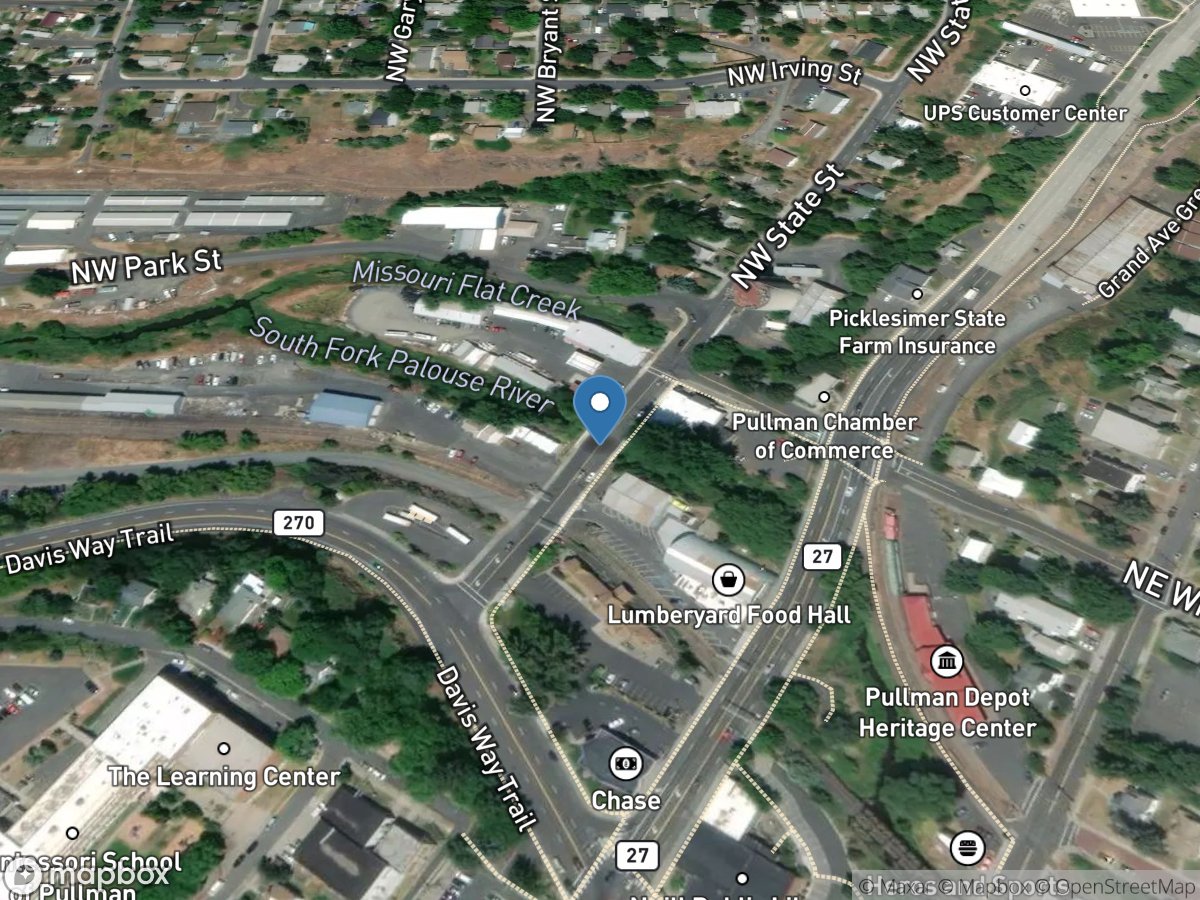 South Fork Palouse River at Pullman, WA location