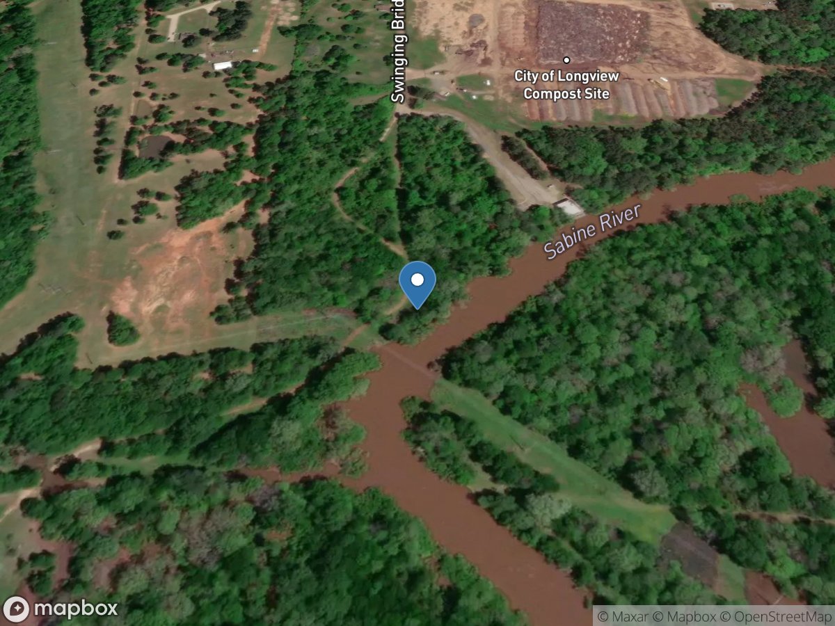 Sabine Rv above Longview, TX location