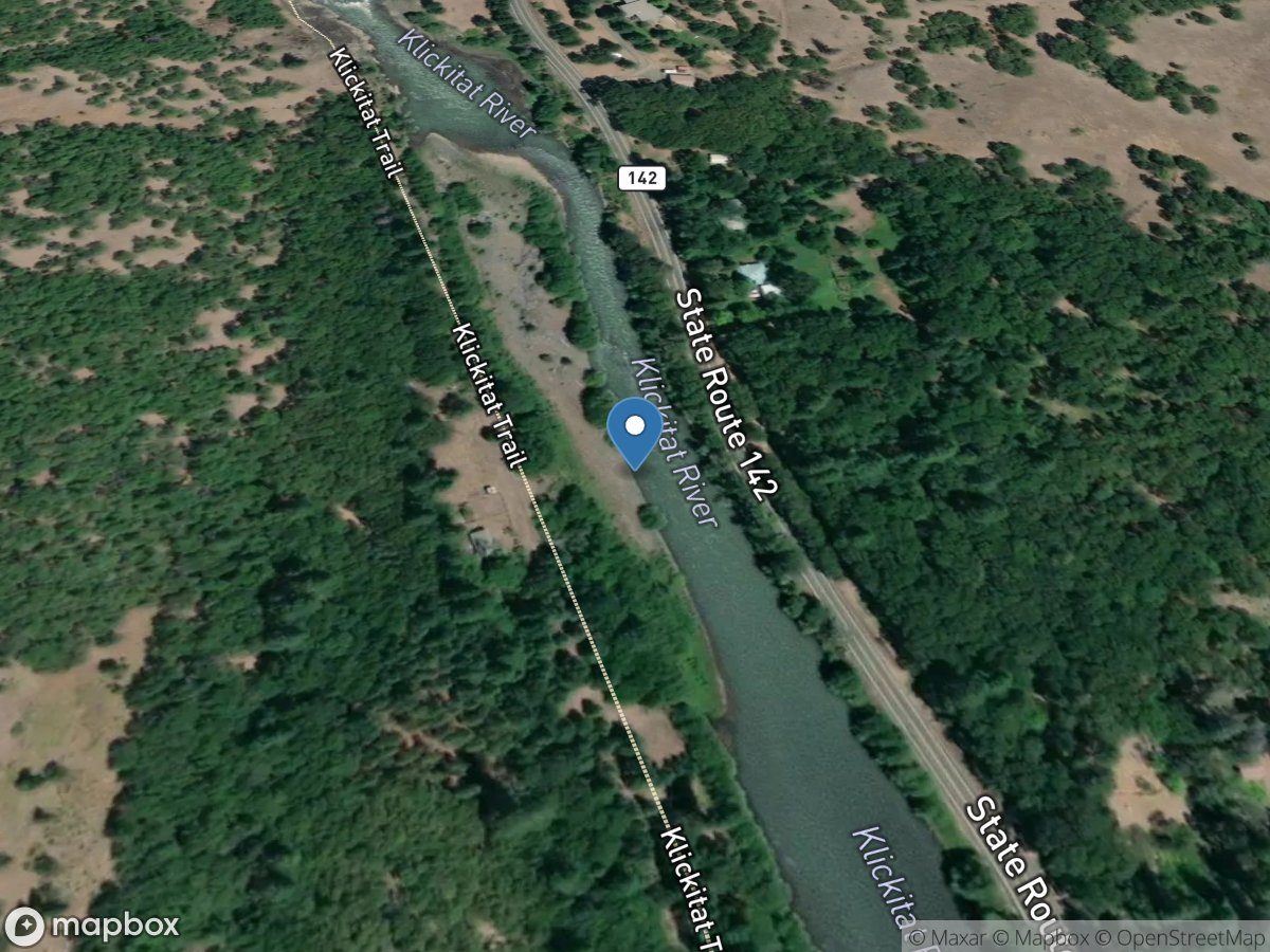 Klickitat River near Pitt, WA location