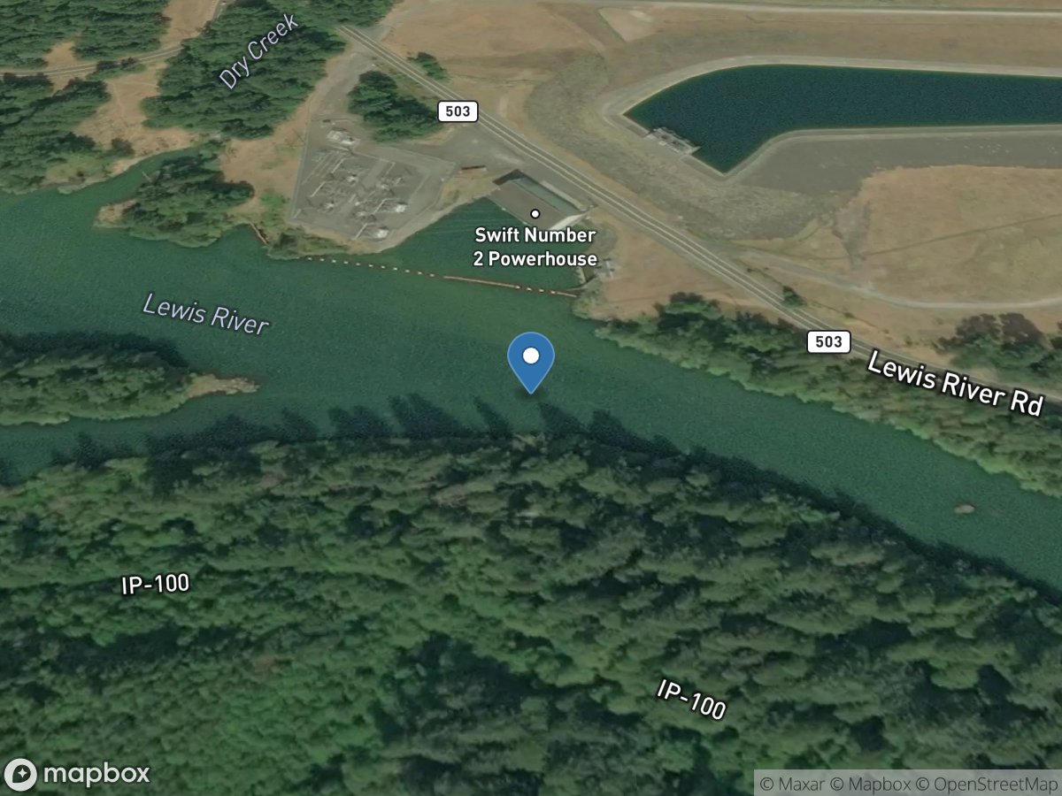 Swift Powerplant NO 2 Tailwater near Cougar, WA location