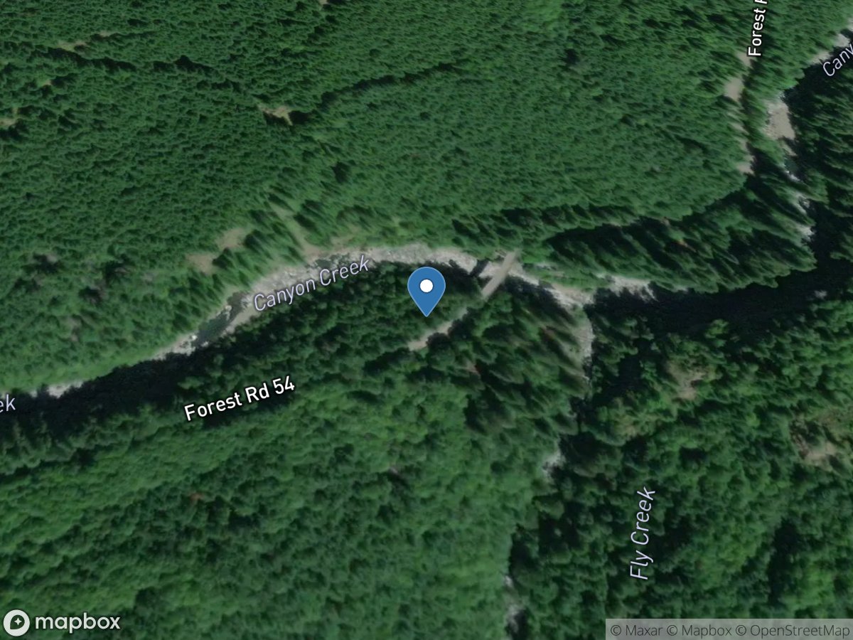 Canyon Creek near Amboy, WA location