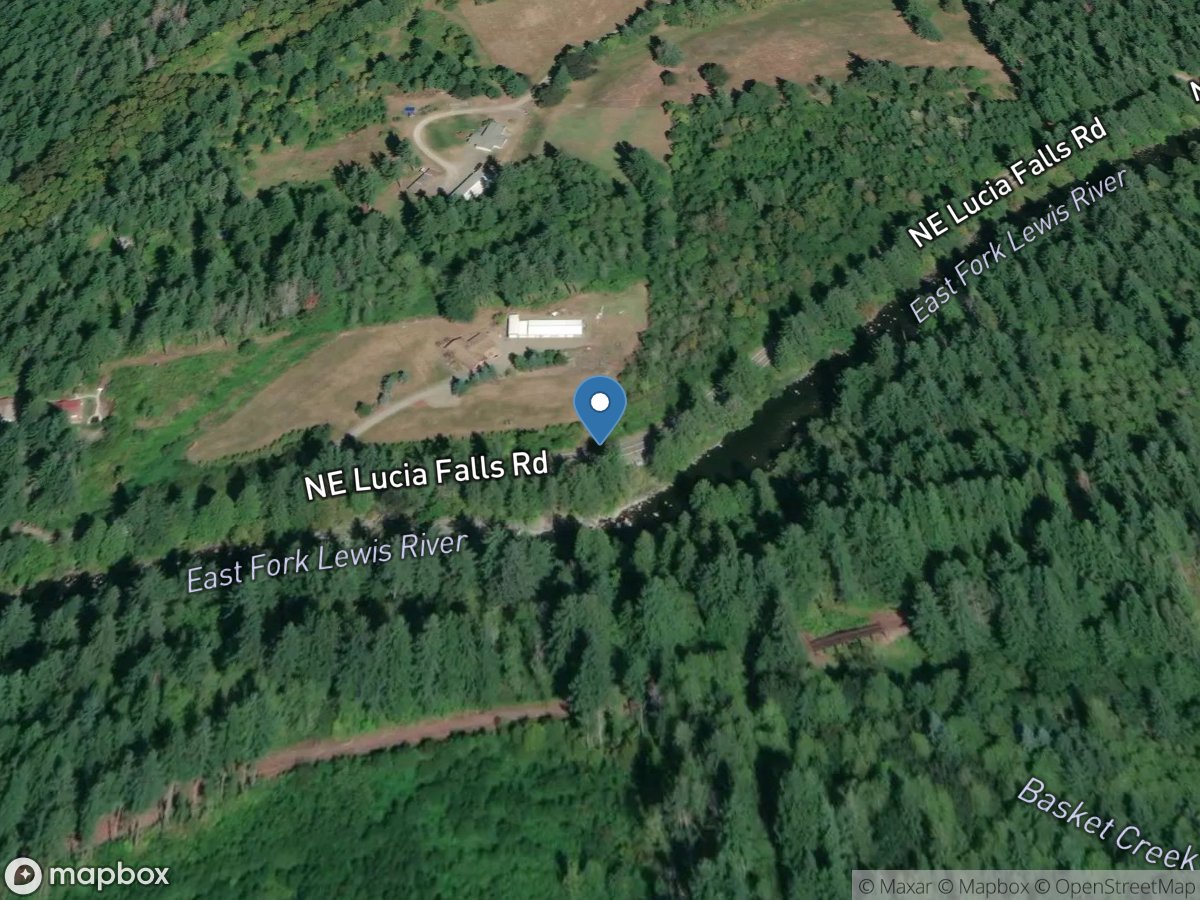 East Fork Lewis River near Heisson, WA location