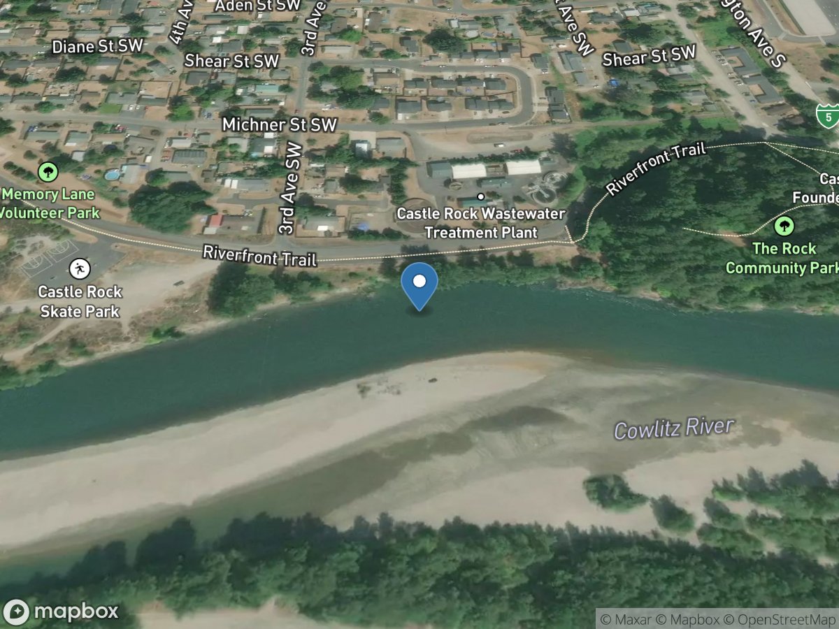 Cowlitz River at Dike Road near Castle Rock, WA location