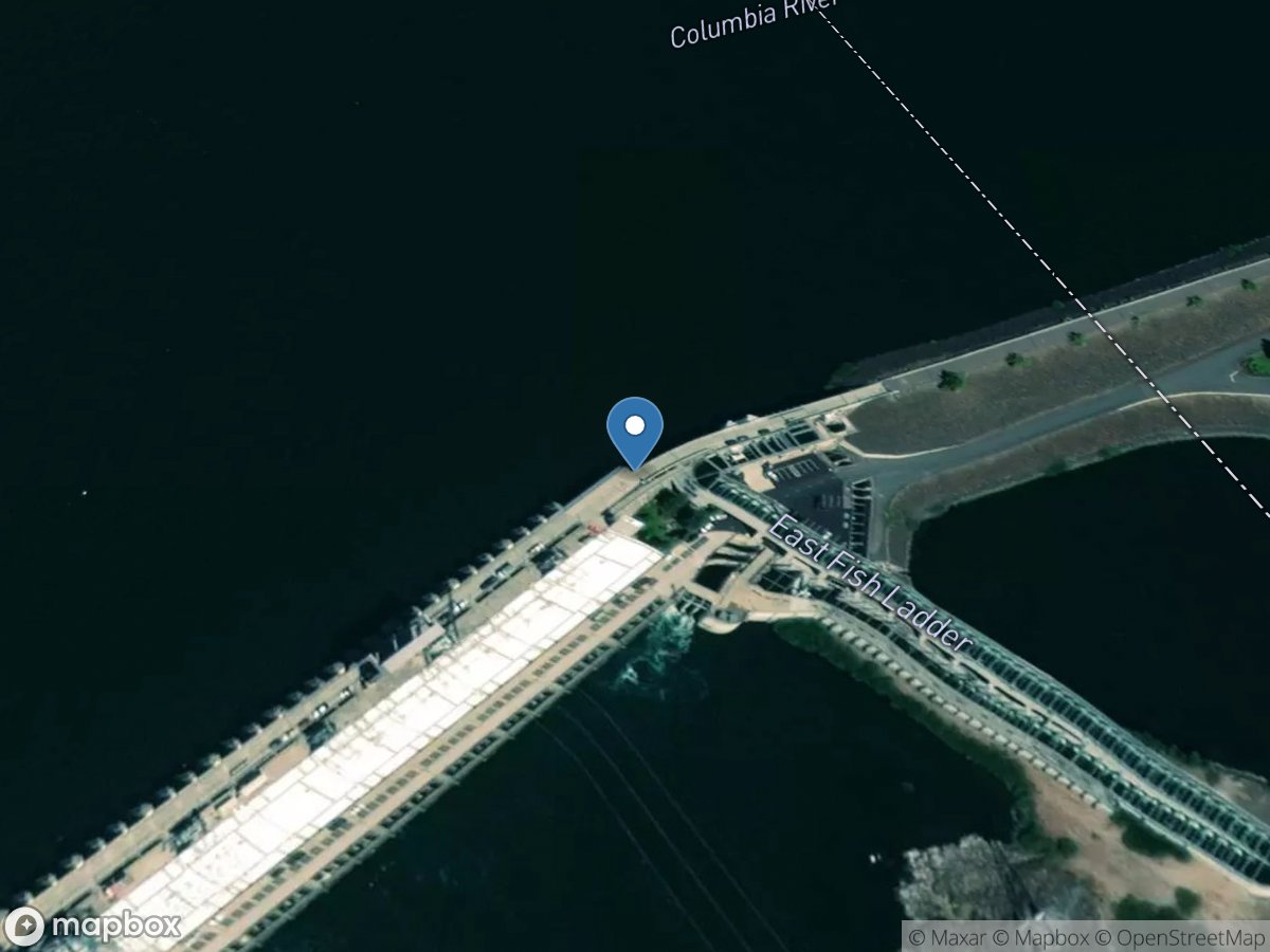 Columbia River at the Dalles DAM Forebay, WA location