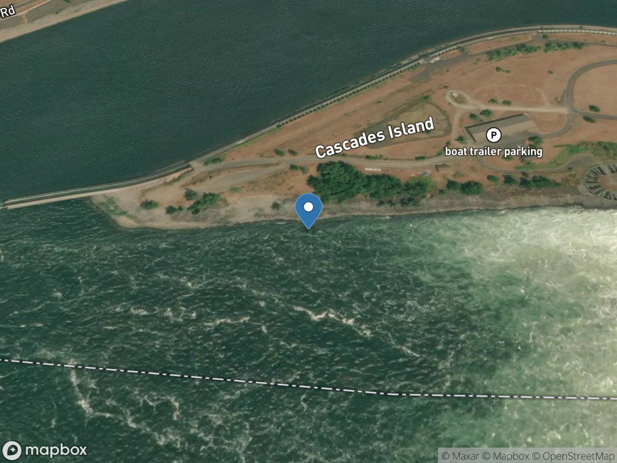 Columbia River at Cascade Island, WA location
