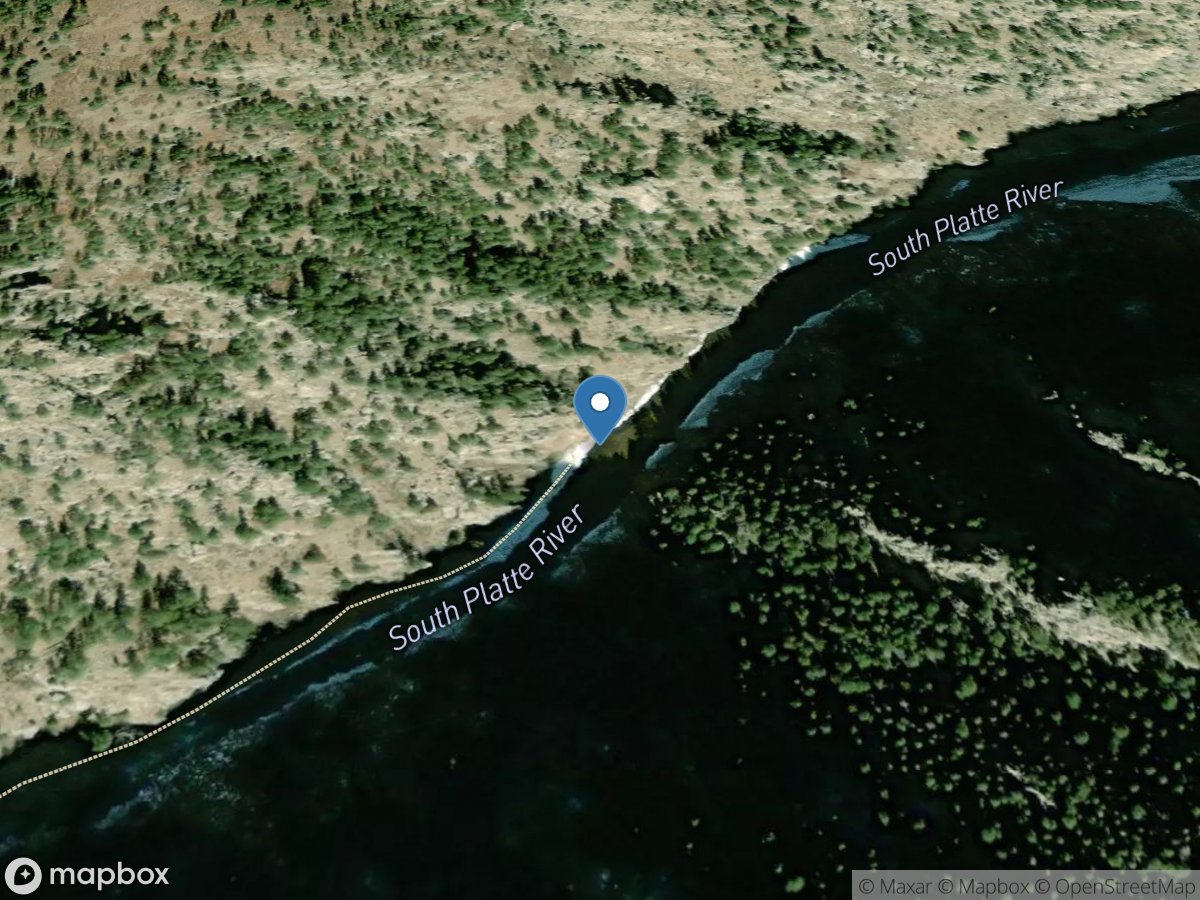 South Platte River above Strontia Spgs Reservoir, CO location