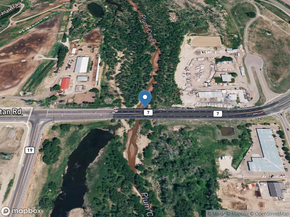 Plum Creek at Titan Road near Louviers, CO location