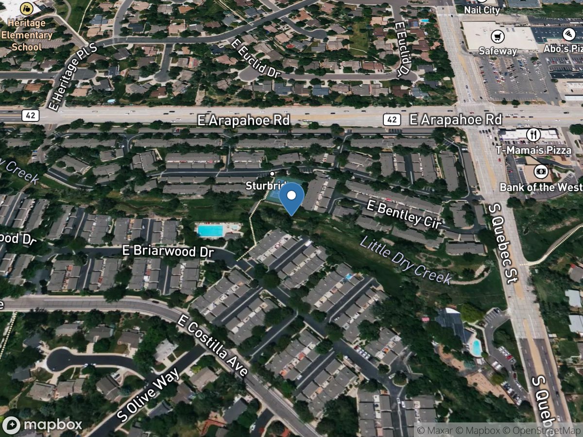 Little Dry Creek near Arapahoe Road at Centennial, CO location