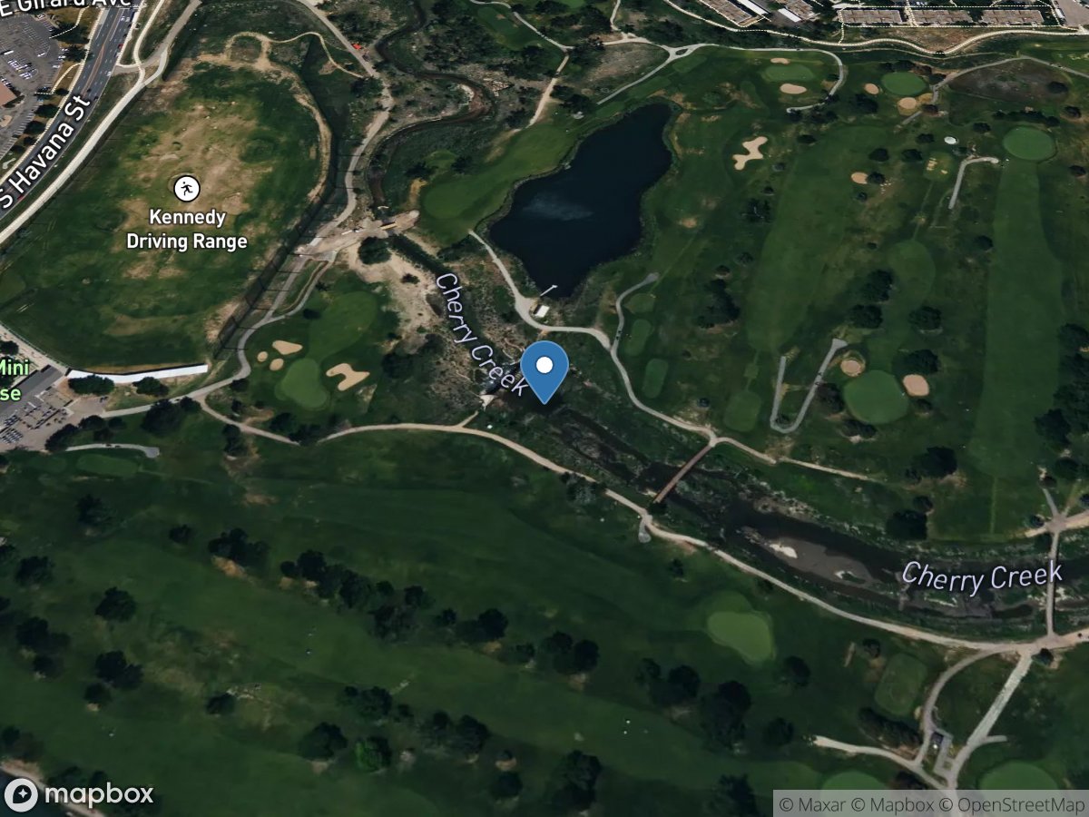 Cherry Creek below Cherry Creek Lake, CO location