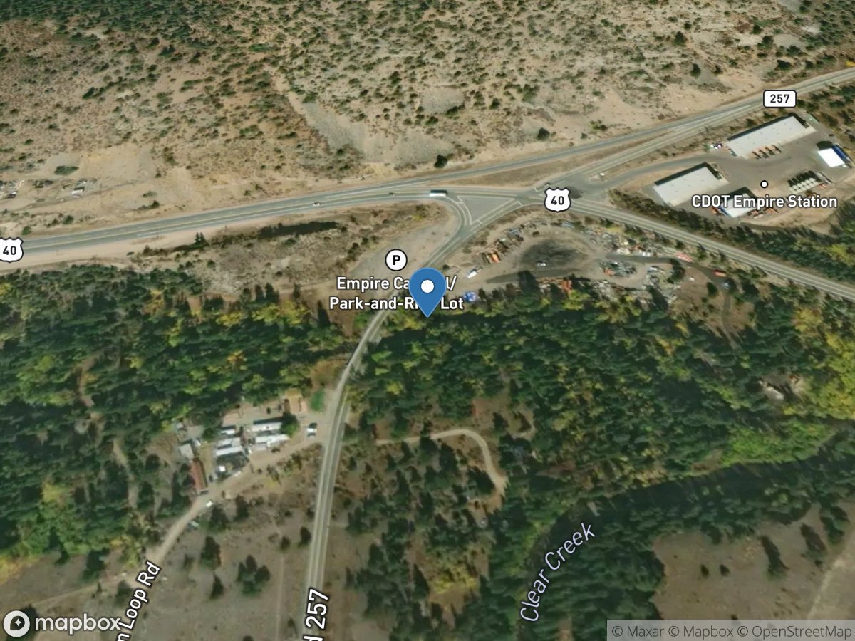 West Fork Clear Creek above Mouth near Empire, CO location