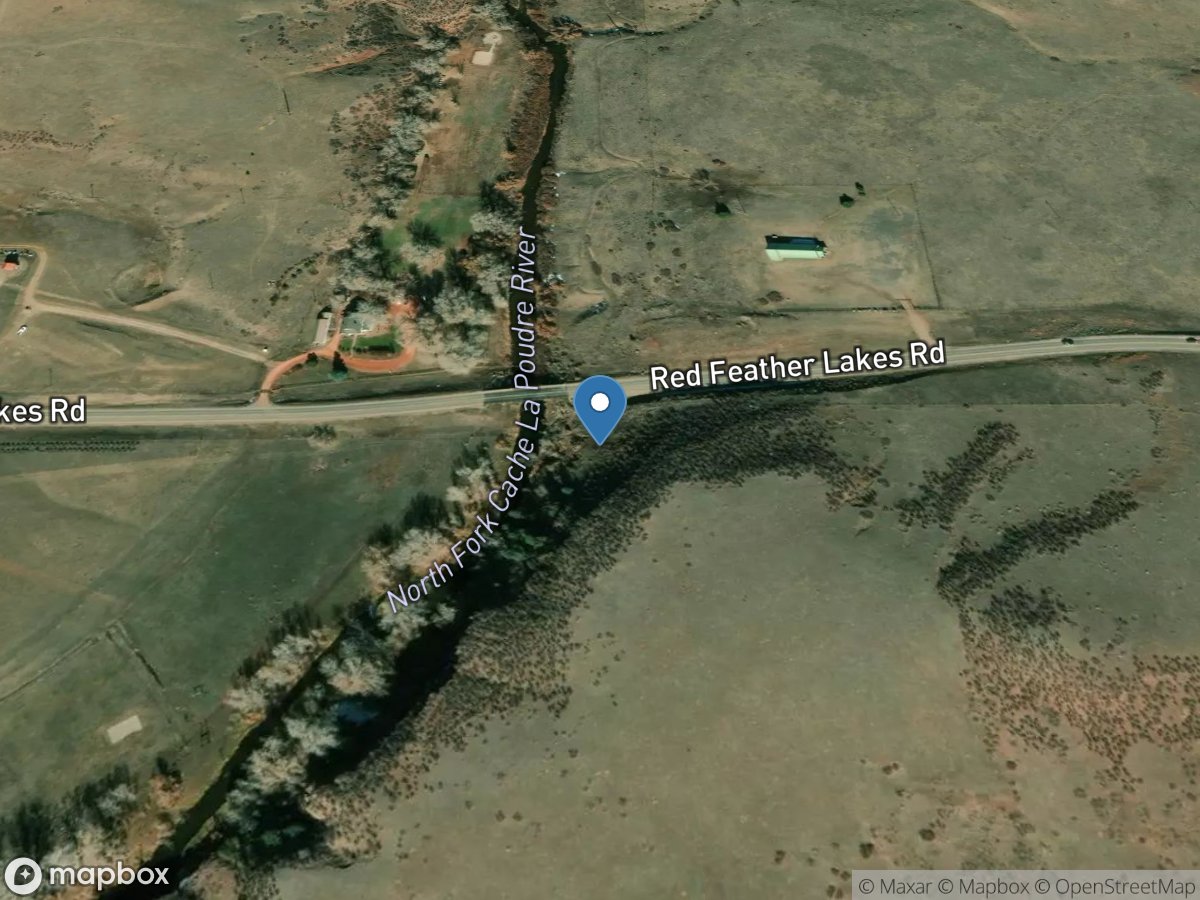 North Fork Cache LA Poudre River at Livermore, CO location