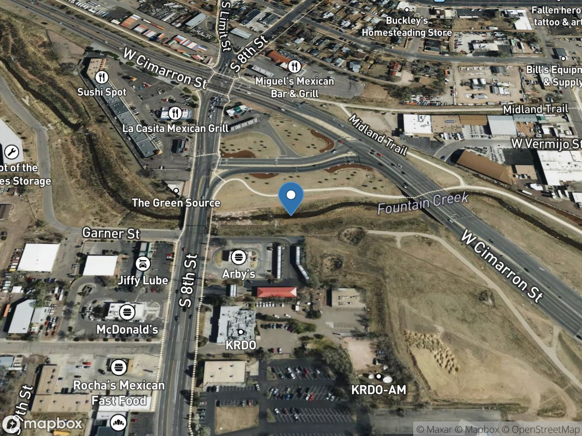 Fountain Creek below 8th St., at Colo. Springs, Co. location