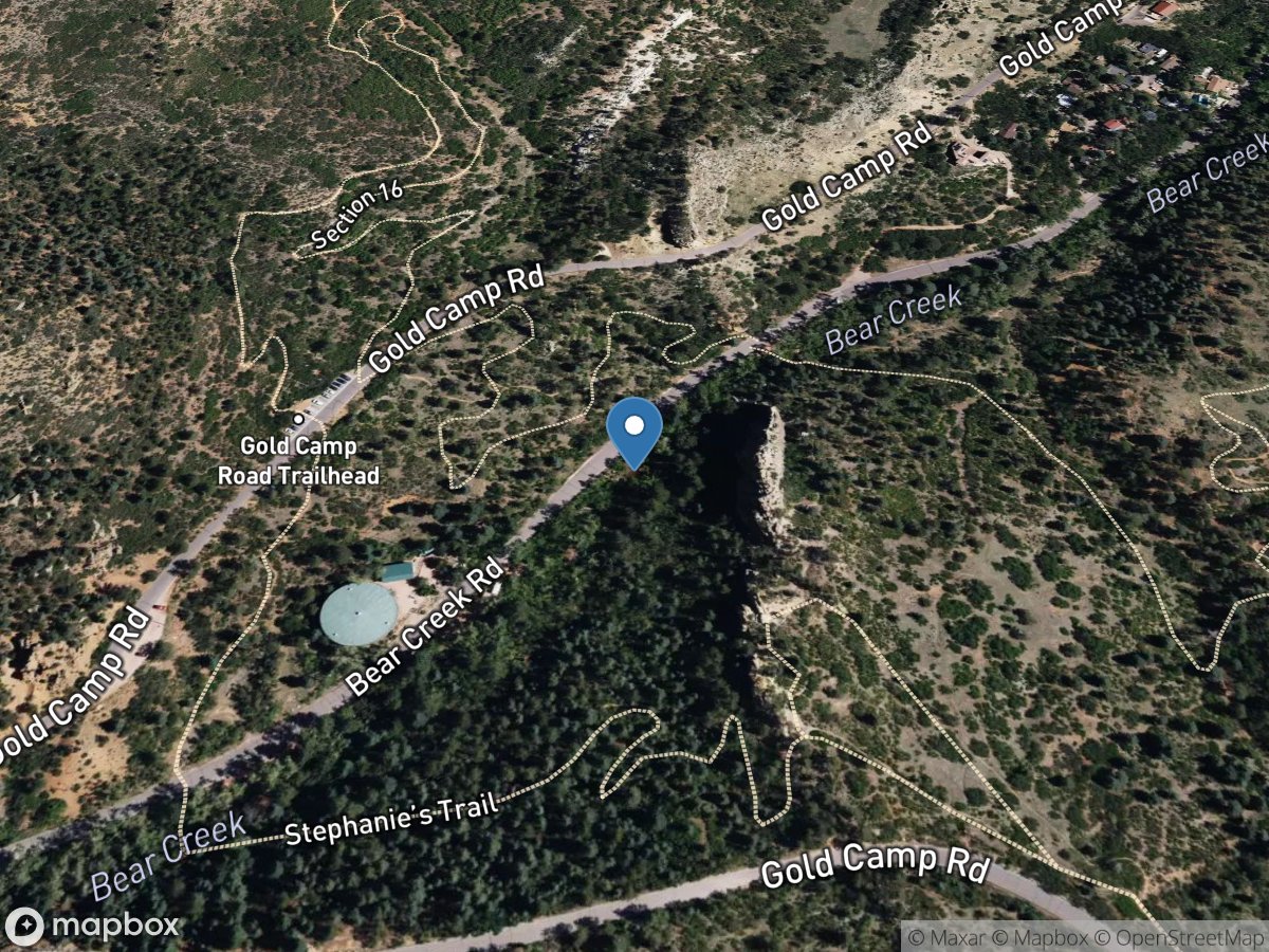 Bear Creek near Colorado Springs, CO location