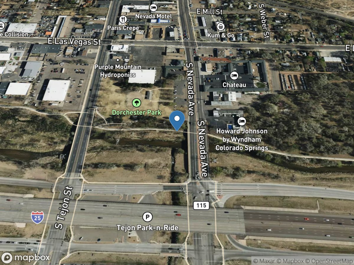 Fountain Creek at Colorado Springs, CO location