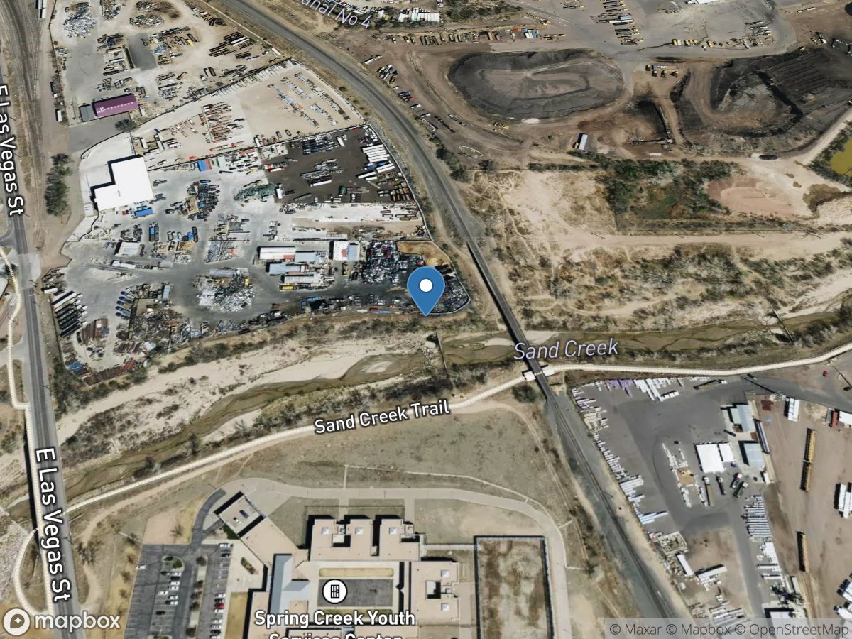 Sand Creek above Mouth at Colorado Springs, CO location