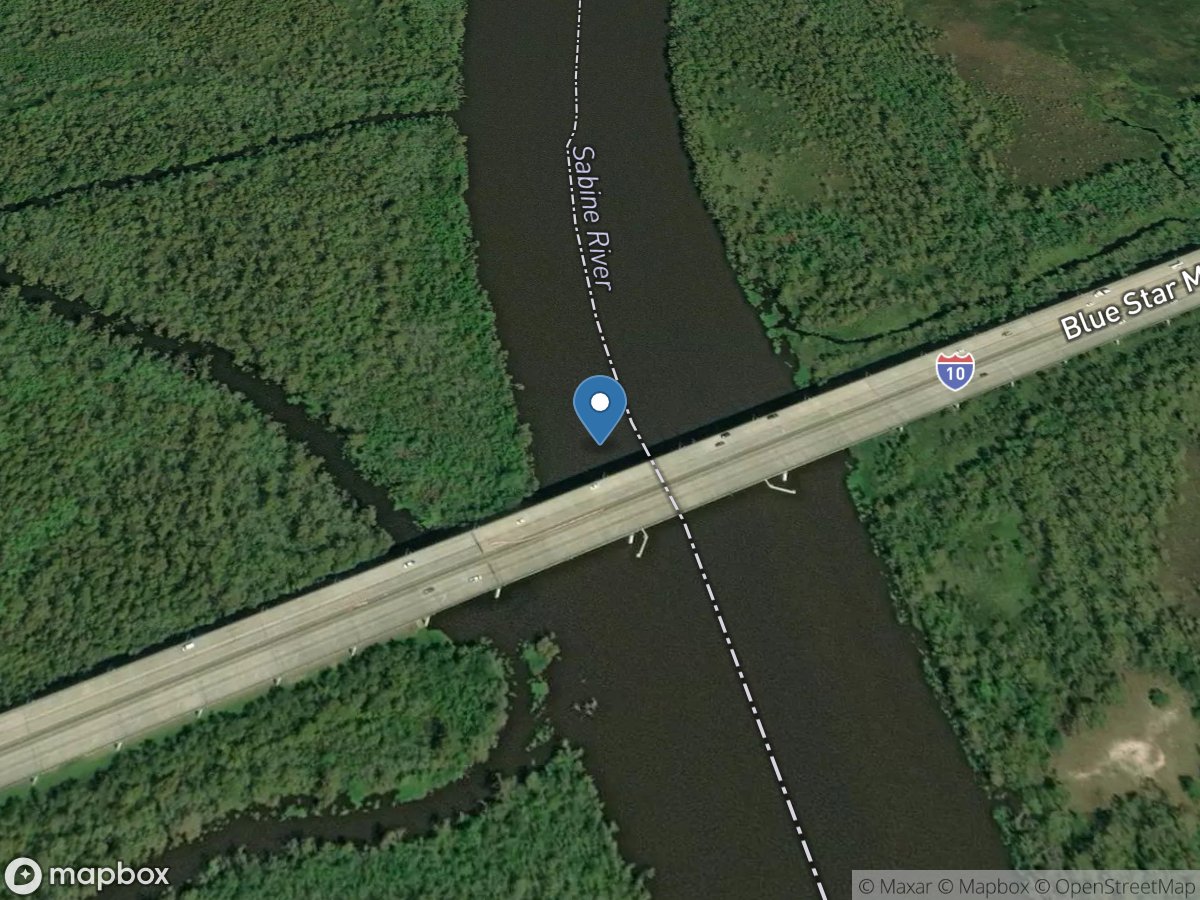 Sabine Rv at I-10 near Orange, TX location