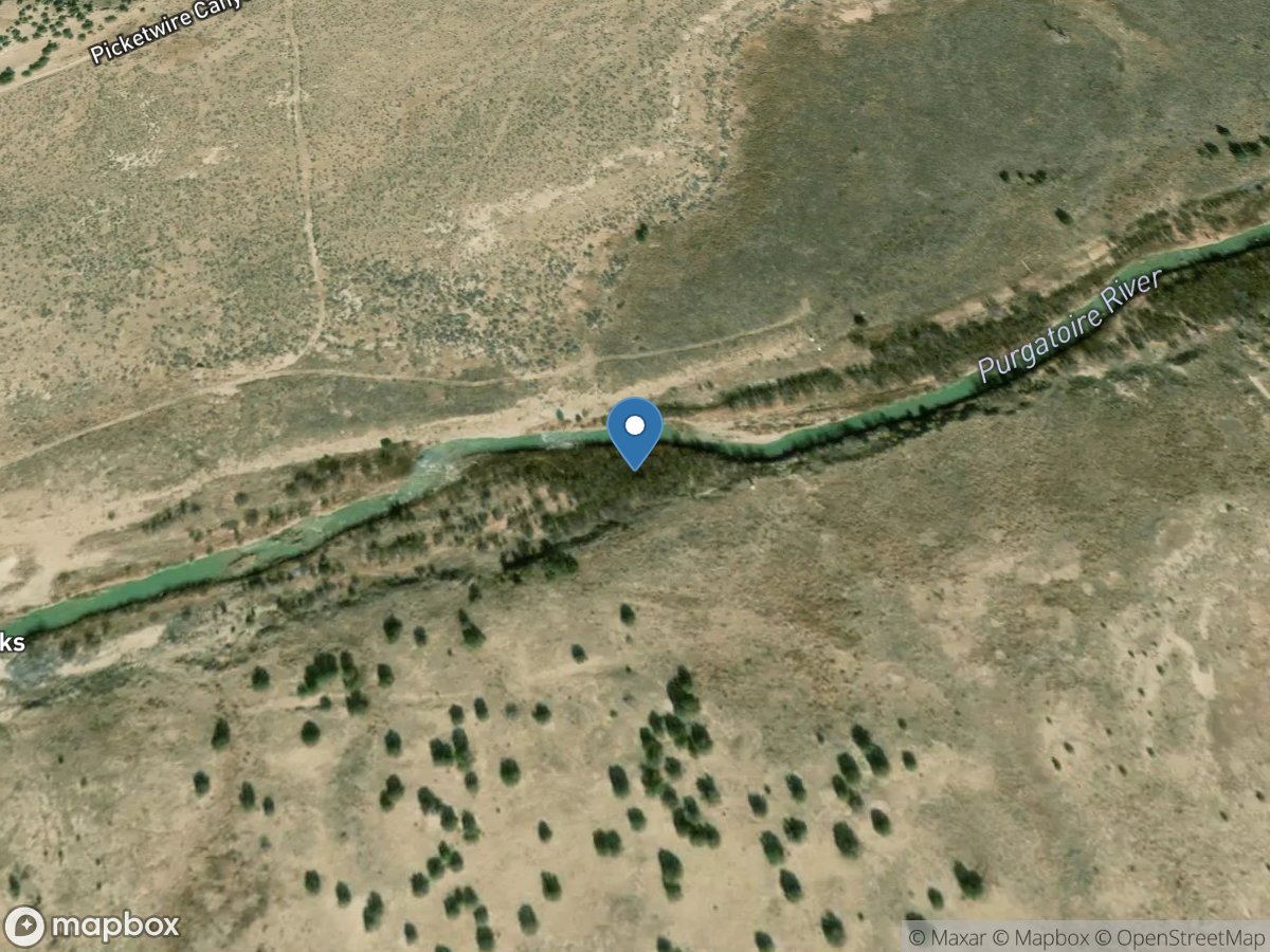 Purgatoire River at Rock Crossing near Timpas, Co. location