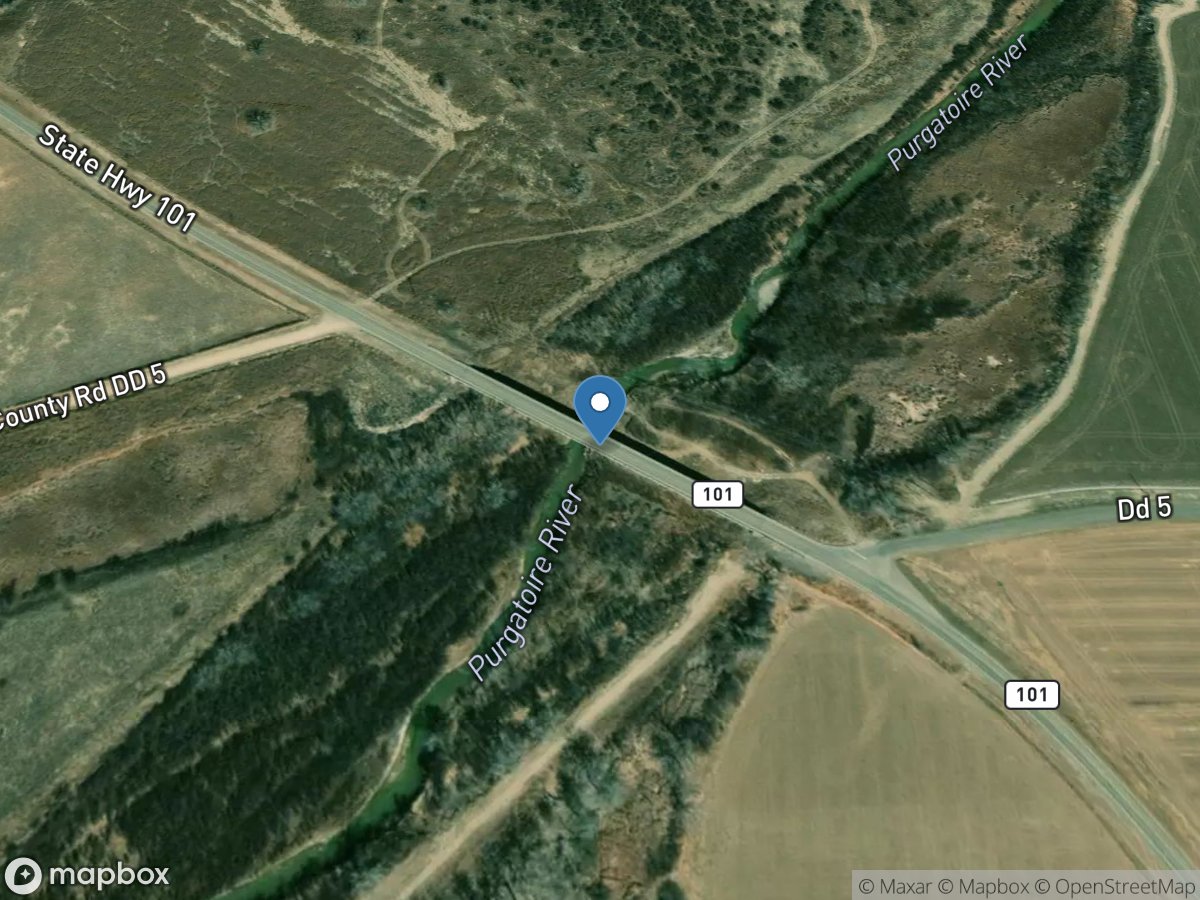 Purgatoire River near Las Animas, CO location