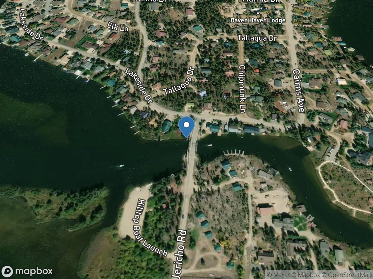 Grand Lake Outlet below Chipmunk Lane at Grand Lk, CO location