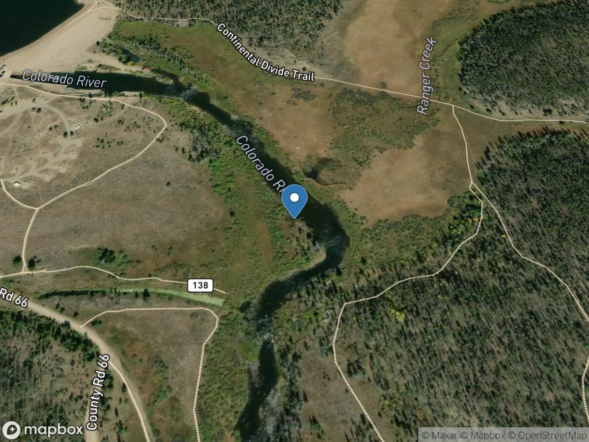 Colorado River below Shadow Mountain Reservoir, Co. location