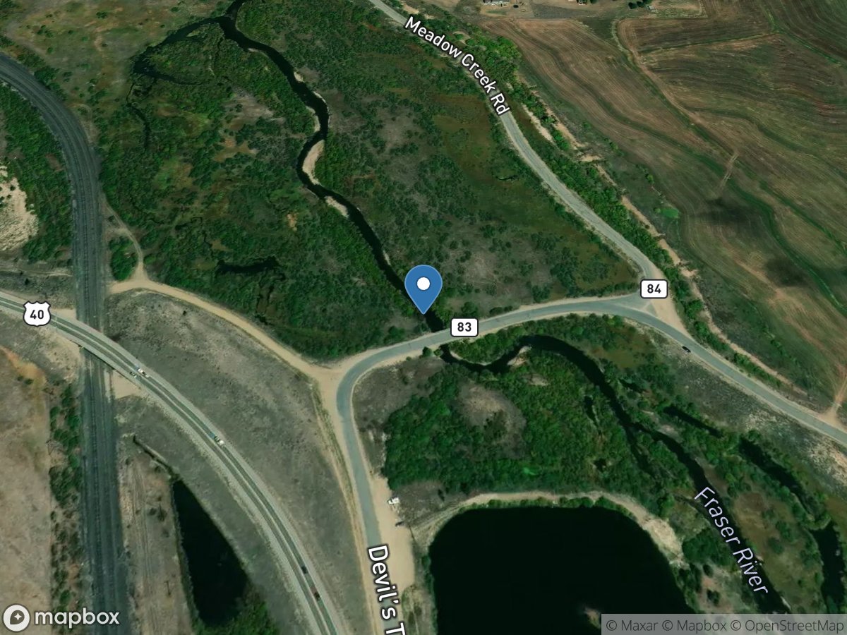 Fraser River at Tabernash, CO location