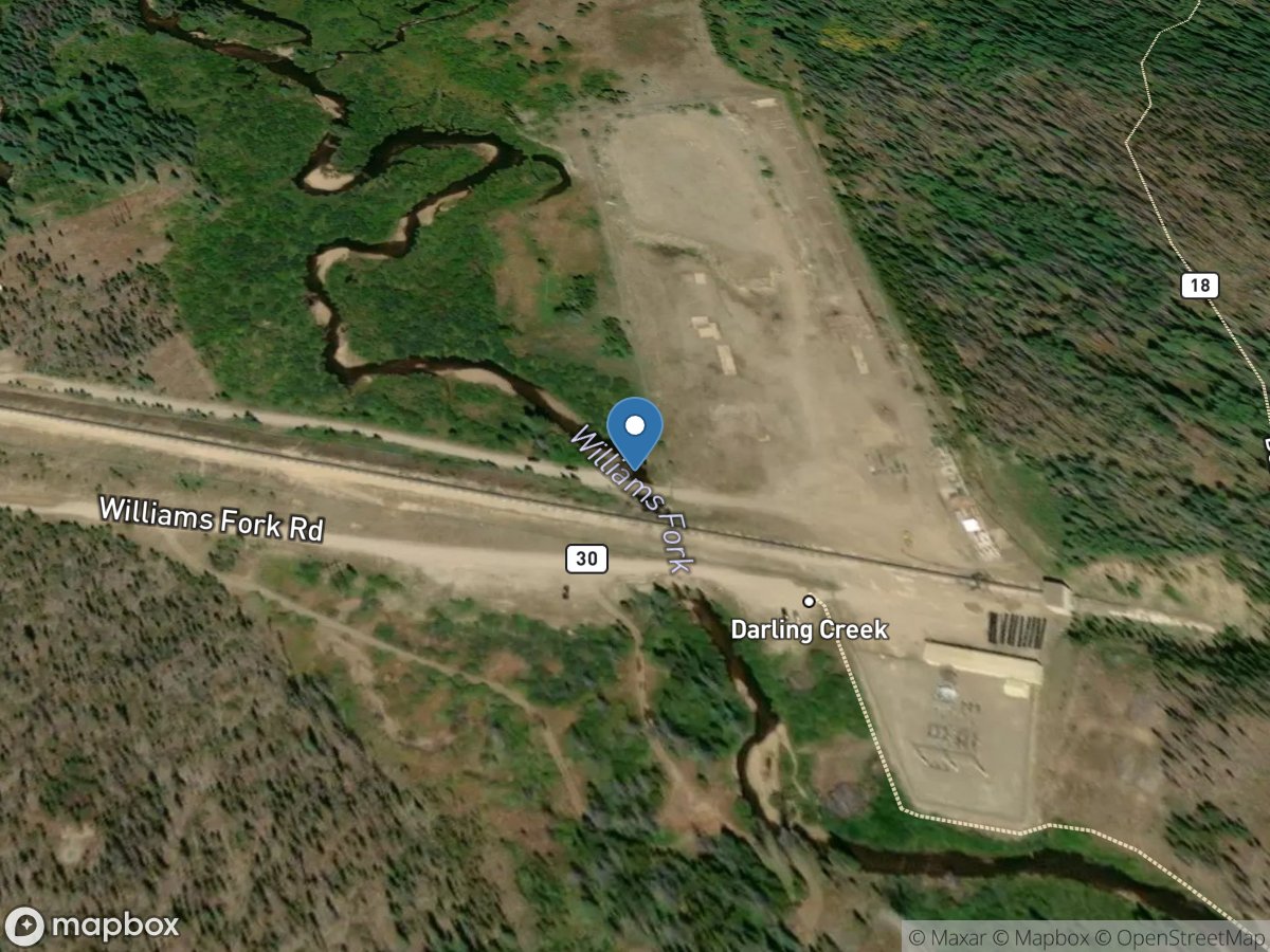 Williams Fork above Darling Creek, near Leal, CO location