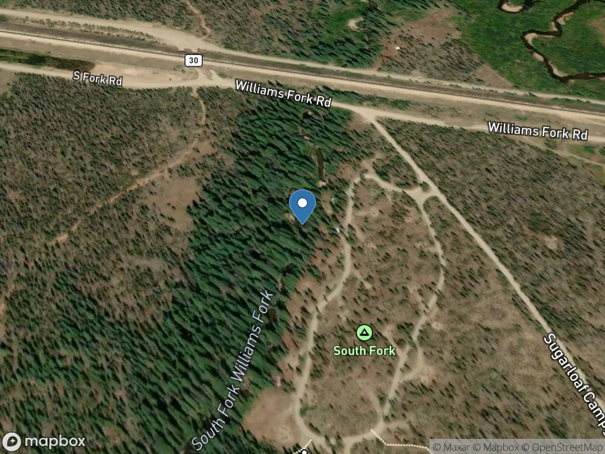 South Fork of Williams Fork near Leal, CO location