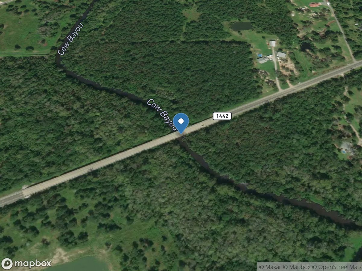 Cow Bayou at FM 1442 near Orangefield, TX location