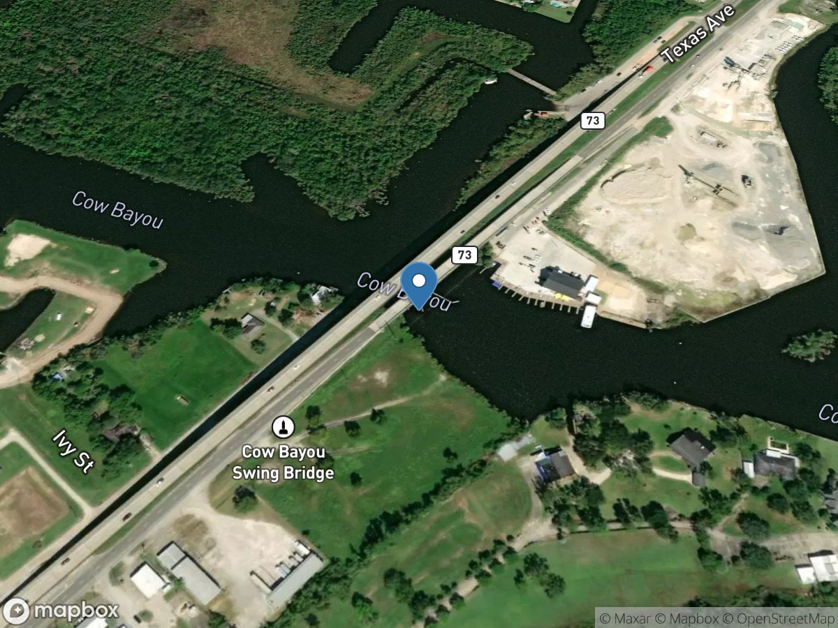 Cow Bayou at SH 87 near Bridge City, TX location
