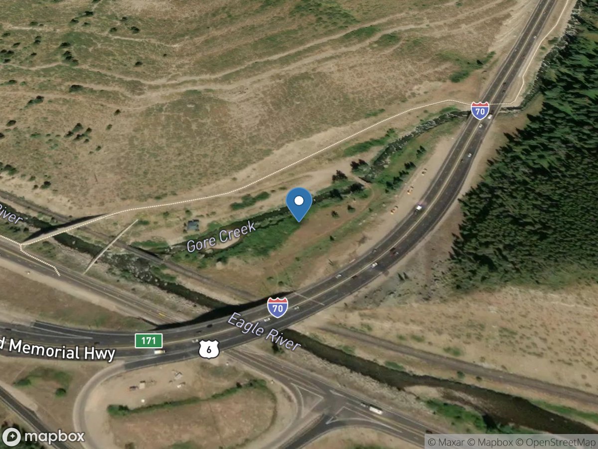 Gore Creek at Mouth near Minturn, CO location