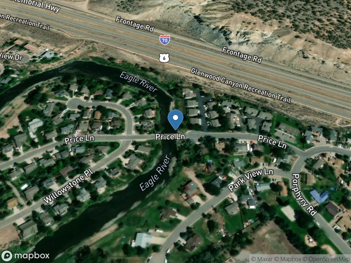 Eagle River at Price Lane Bridge near Gypsum, CO location