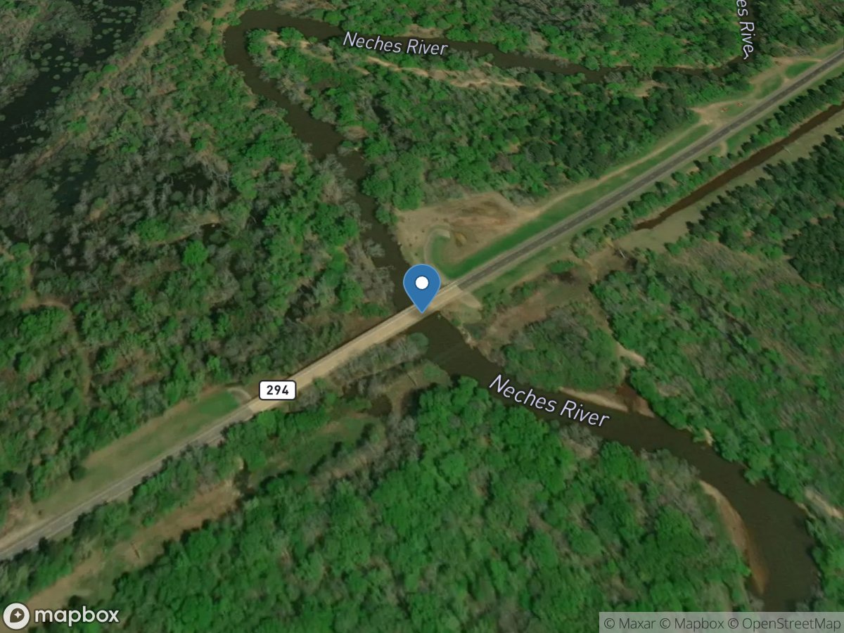 Neches Rv at SH 294 near Alto, TX location