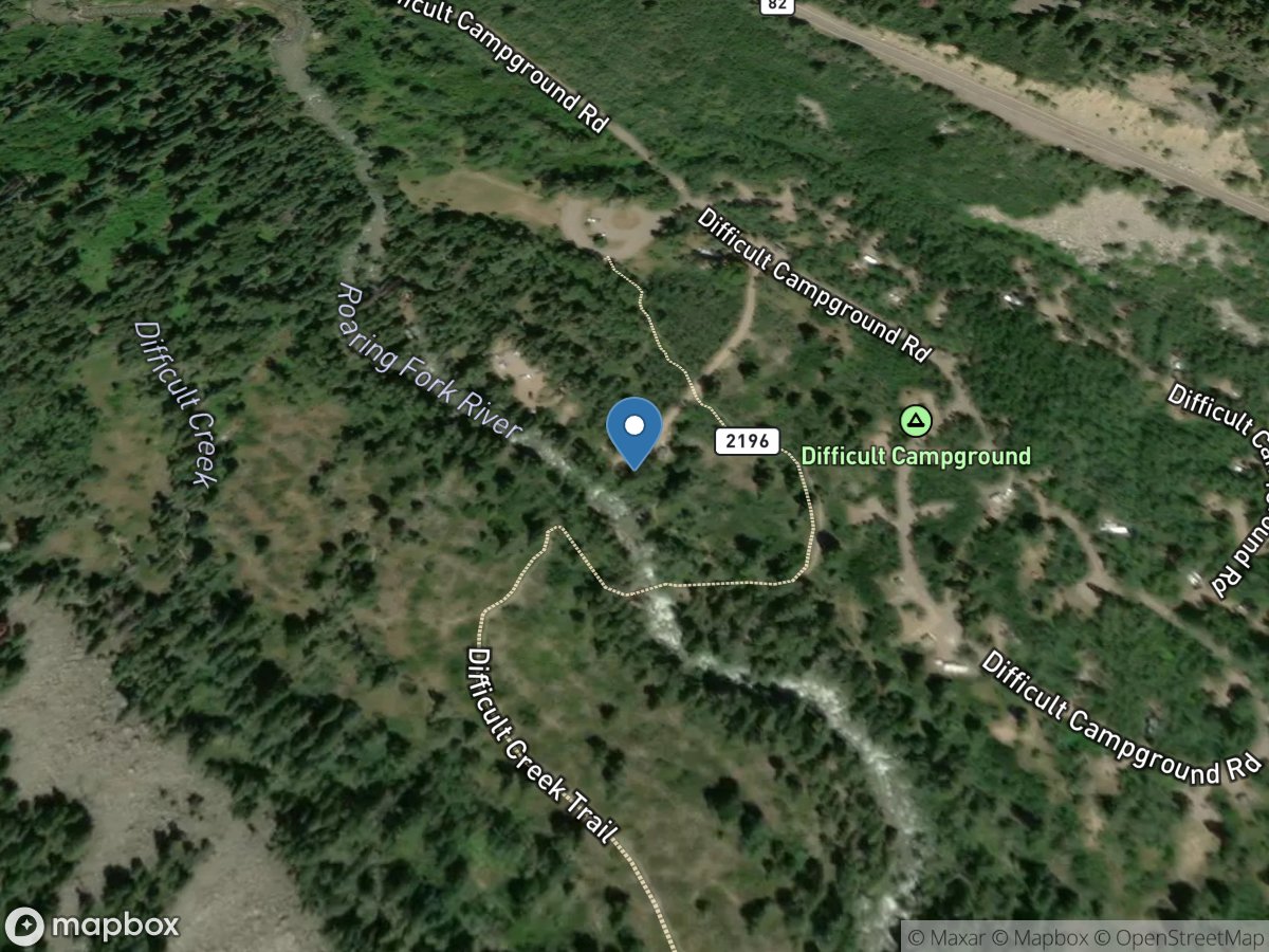 Roaring Fork River above Difficult Creek near Aspen, Co. location