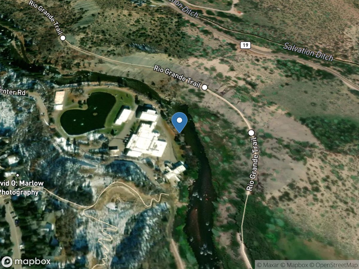 Roaring Fork River below Maroon Creek near Aspen, CO location