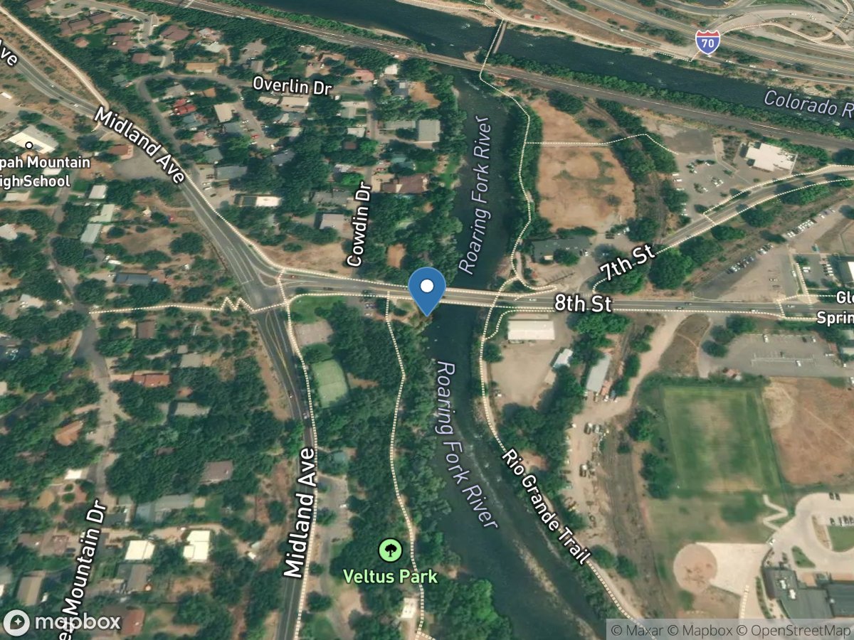 Roaring Fork River at Glenwood Springs, Co. location