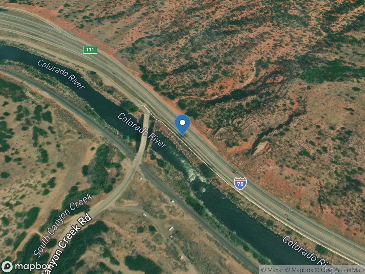 Colorado River above South Canyon Creek near Glenwood Spgs CO location