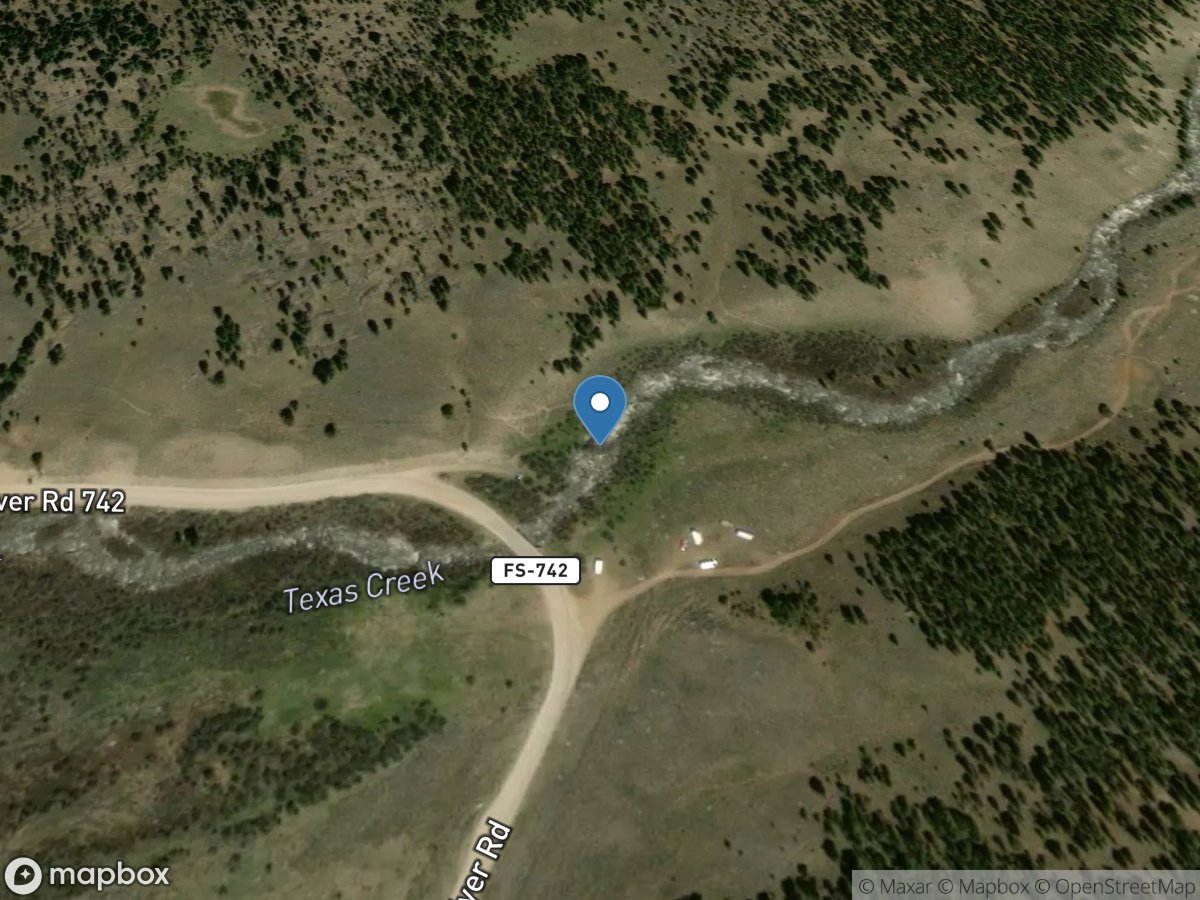 Texas Creek at Taylor Park, CO location